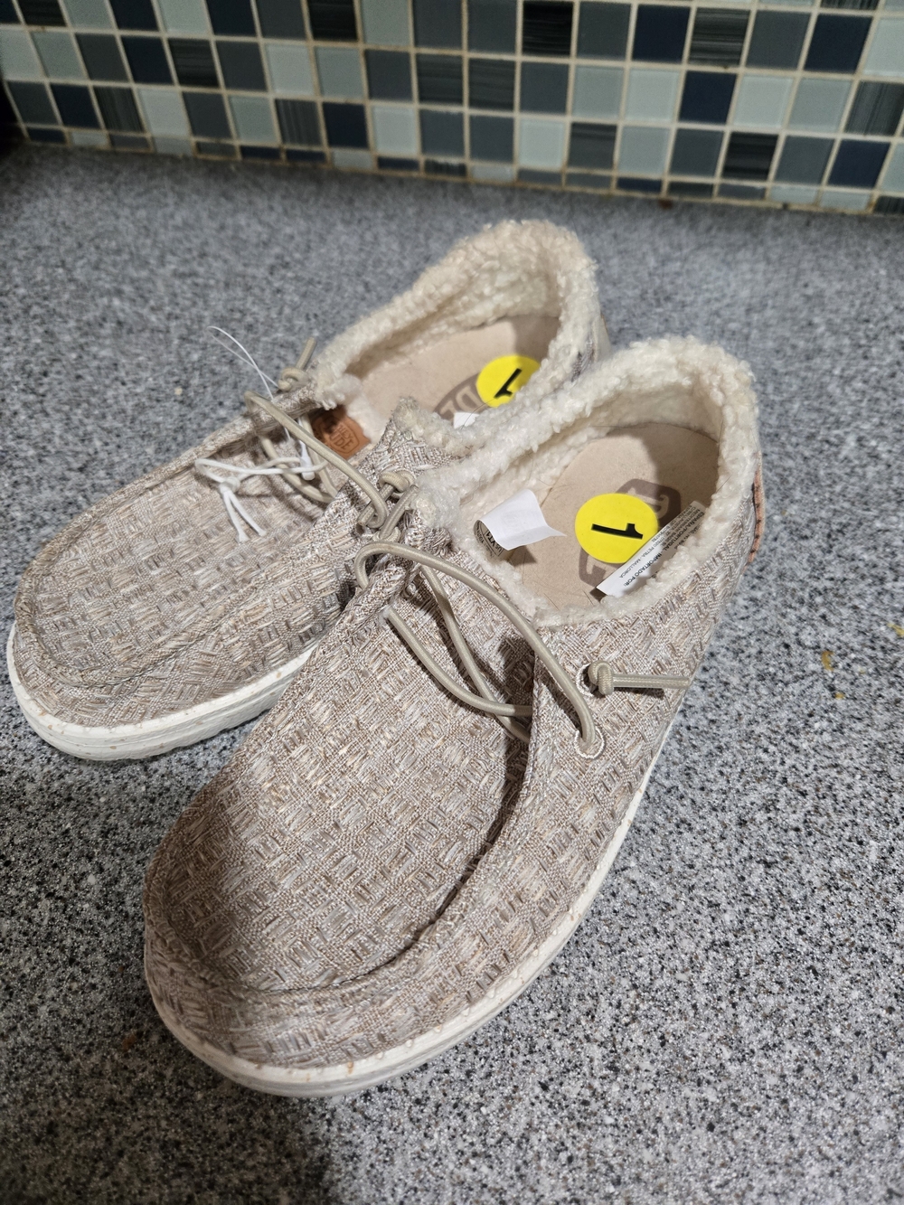 Cozy Beige Slip-On HEY DUDES with Sherpa Lining